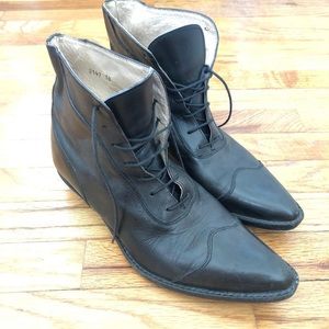 Vintage Western Chelsea Booties Genuine Leather size 38